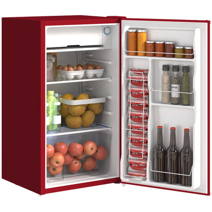 Mini réfrigérateur HOMCOM 3.2 pi³ avec congélateur, réfrigérateur compact à porte simple avec thermostat réglable pour chambre à coucher