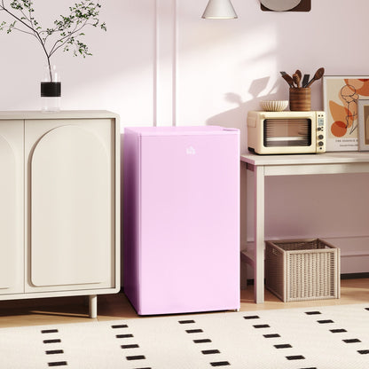 Mini réfrigérateur HOMCOM 3.2 pi³ avec congélateur, réfrigérateur compact à porte simple avec thermostat réglable pour chambre à coucher