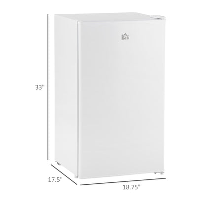 Mini réfrigérateur HOMCOM 3.2 pi³ avec congélateur, réfrigérateur compact à porte simple avec thermostat réglable pour chambre à coucher