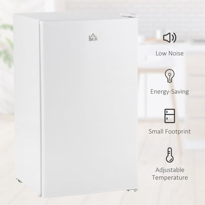 Mini réfrigérateur HOMCOM 3.2 pi³ avec congélateur, réfrigérateur compact à porte simple avec thermostat réglable pour chambre à coucher