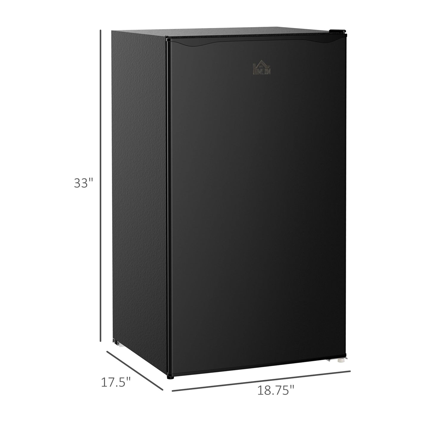 Mini réfrigérateur HOMCOM 3.2 pi³ avec congélateur, réfrigérateur compact à porte simple avec thermostat réglable pour chambre à coucher