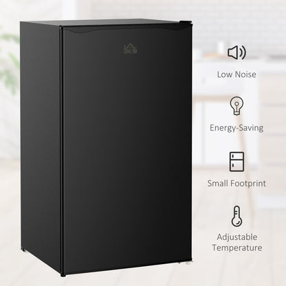 Mini réfrigérateur HOMCOM 3.2 pi³ avec congélateur, réfrigérateur compact à porte simple avec thermostat réglable pour chambre à coucher