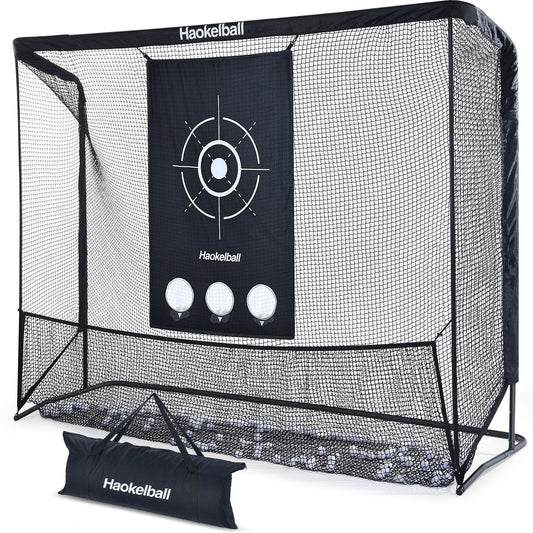 Réseau de golf Haokelball 3x2,3m, filet d'entraînement de golf avec cible en tissu, filet de frappe de golf robuste