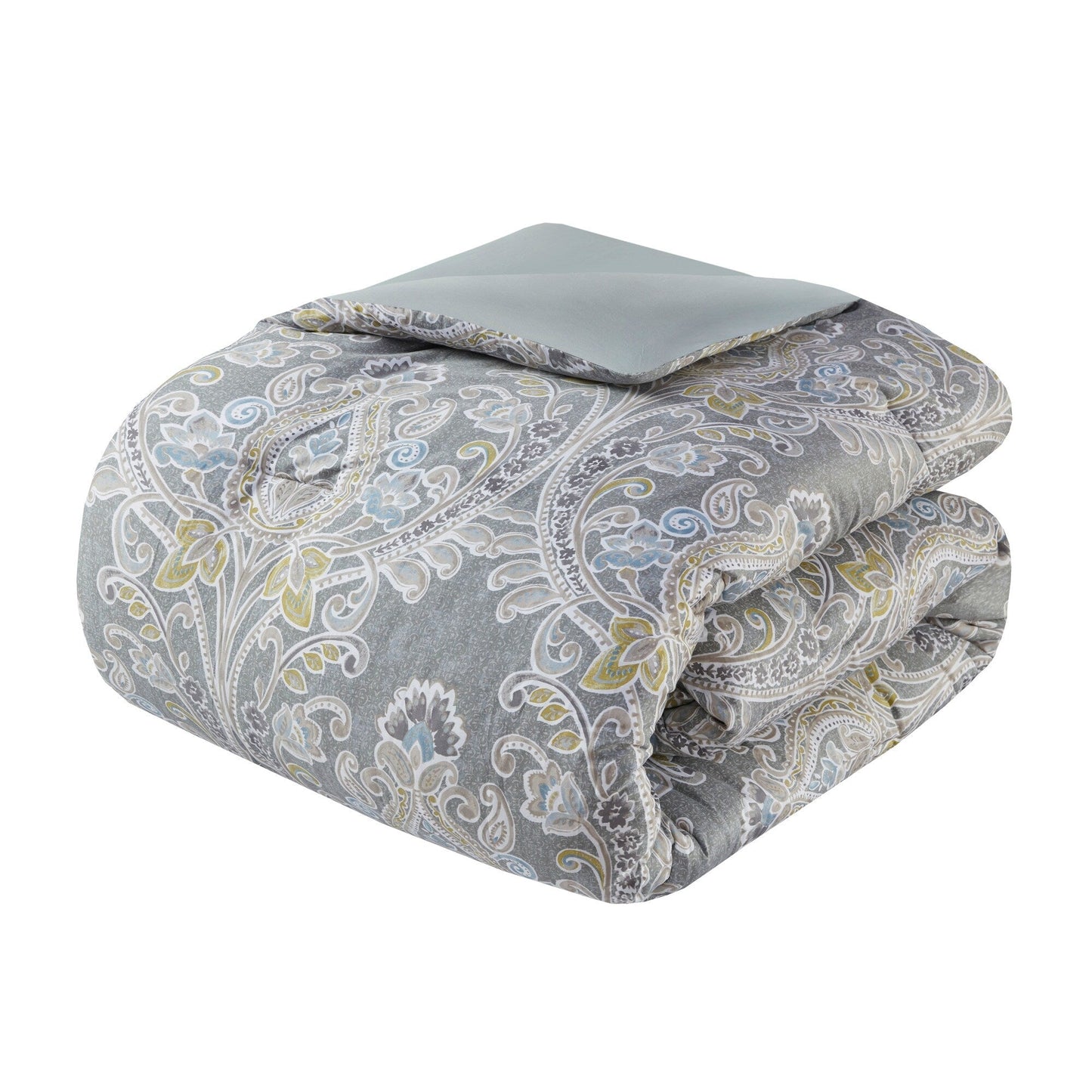 Ensemble de couette en coton à motifs damassés gris Harbor House Hallie, 6 pièces