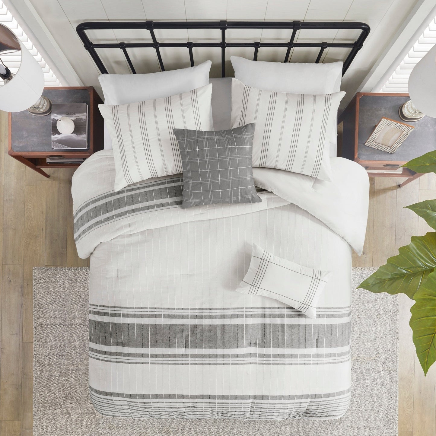 Ensemble de couette surdimensionnée en jacquard de coton Harbor House Morgan, 6 pièces