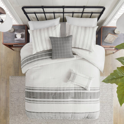 Ensemble de couette surdimensionnée en jacquard de coton Harbor House Morgan, 6 pièces