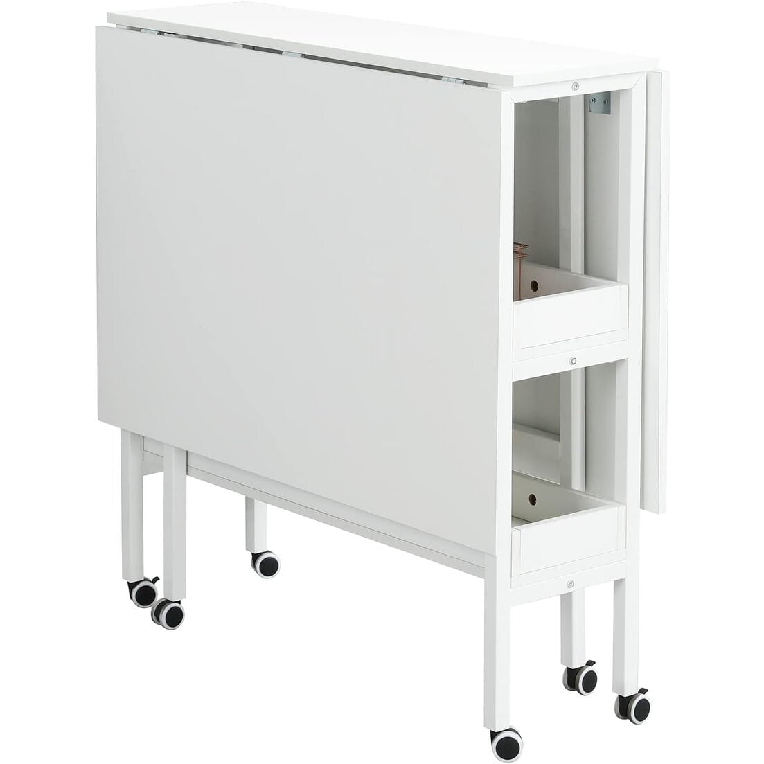 Table d'artisanat à hauteur réglable avec étagères de rangement, table de coupe pliable mobile pour le bureau à domicile, la salle de couture, la salle d'artisanat.