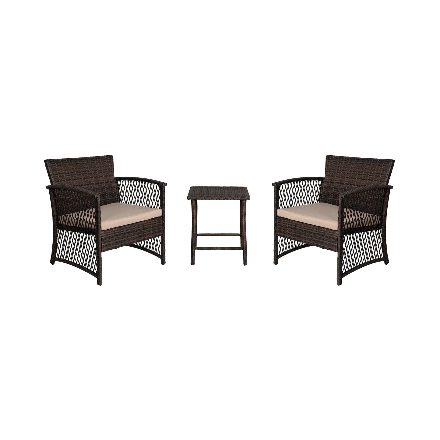 Ensemble de bistro pour terrasse en osier Heritage Outdoor, 3 pièces