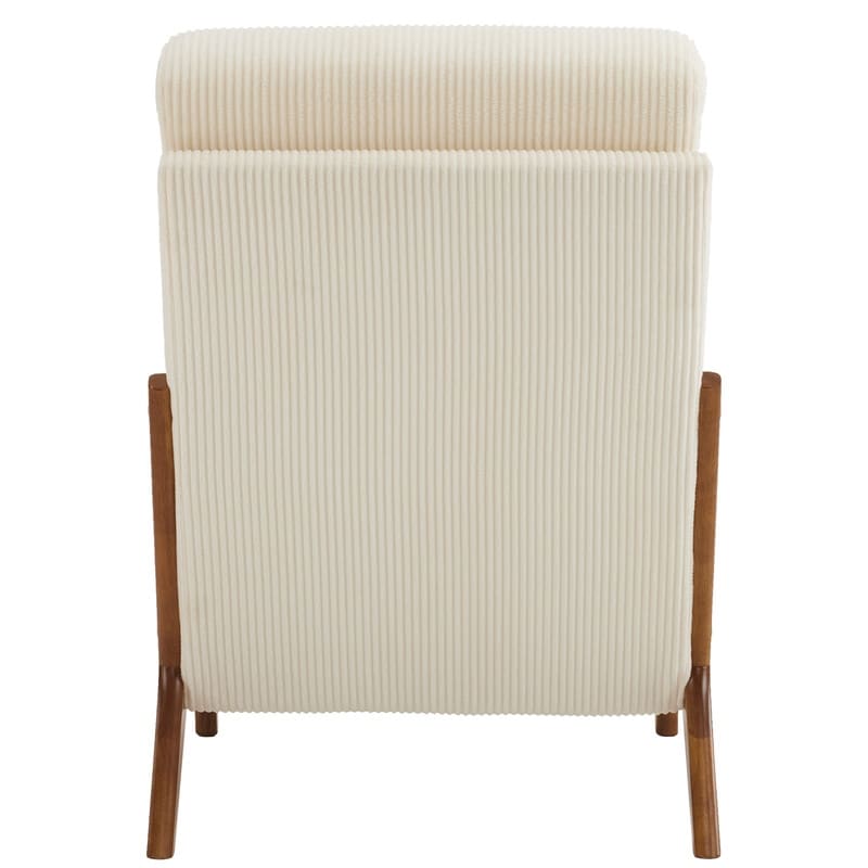 Fauteuil de loisirs à dossier haut et accoudoirs en bois massif, fauteuil d'appoint.