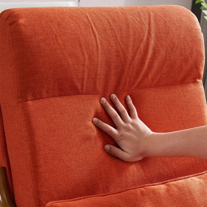 Fauteuil de loisirs à dossier haut et accoudoirs en bois massif, fauteuil d'appoint.