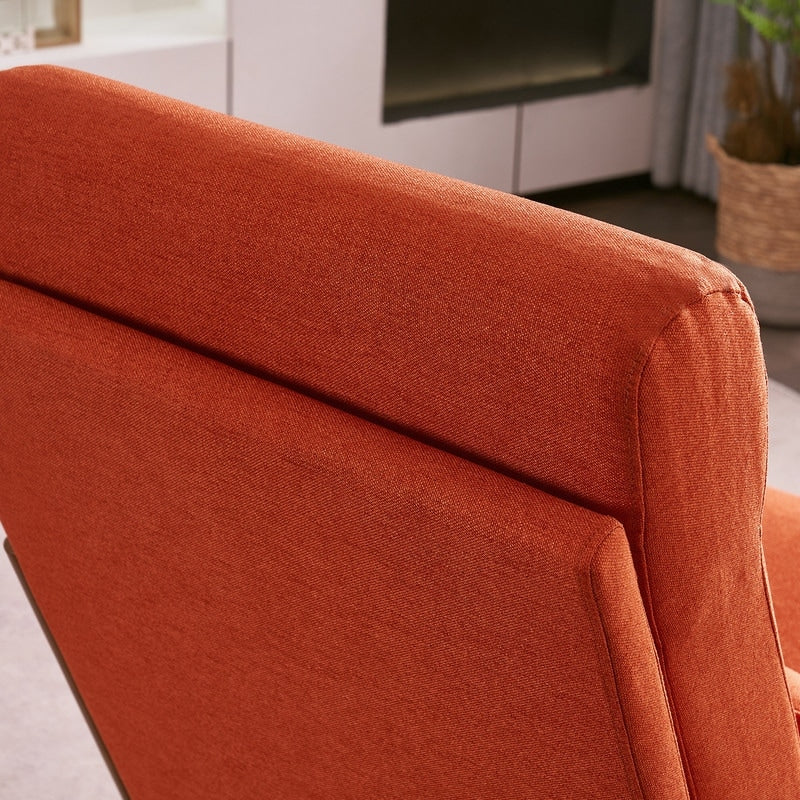 Fauteuil de loisirs à dossier haut et accoudoirs en bois massif, fauteuil d'appoint.