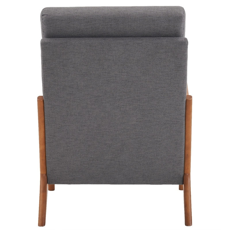 Fauteuil de loisirs à dossier haut et accoudoirs en bois massif, fauteuil d'appoint.