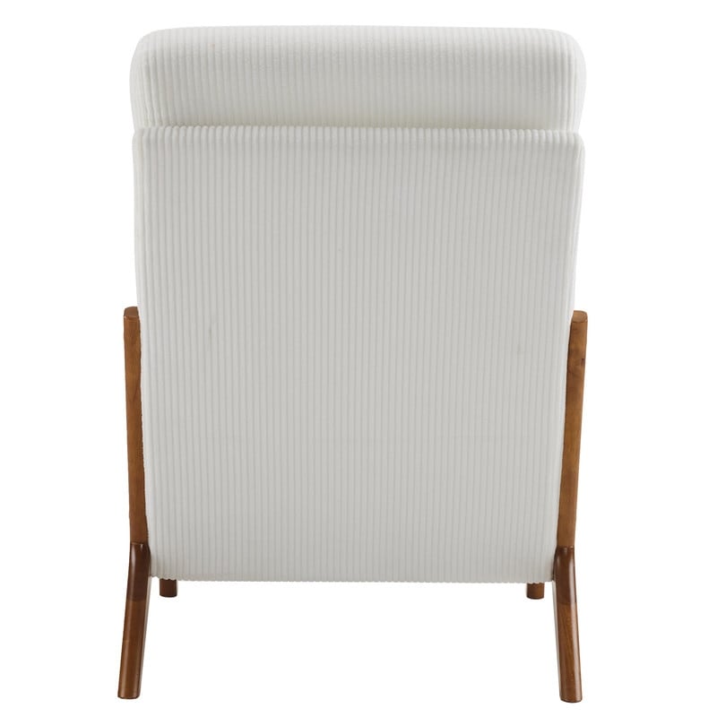 Fauteuil de loisirs à dossier haut et accoudoirs en bois massif, fauteuil d'appoint.