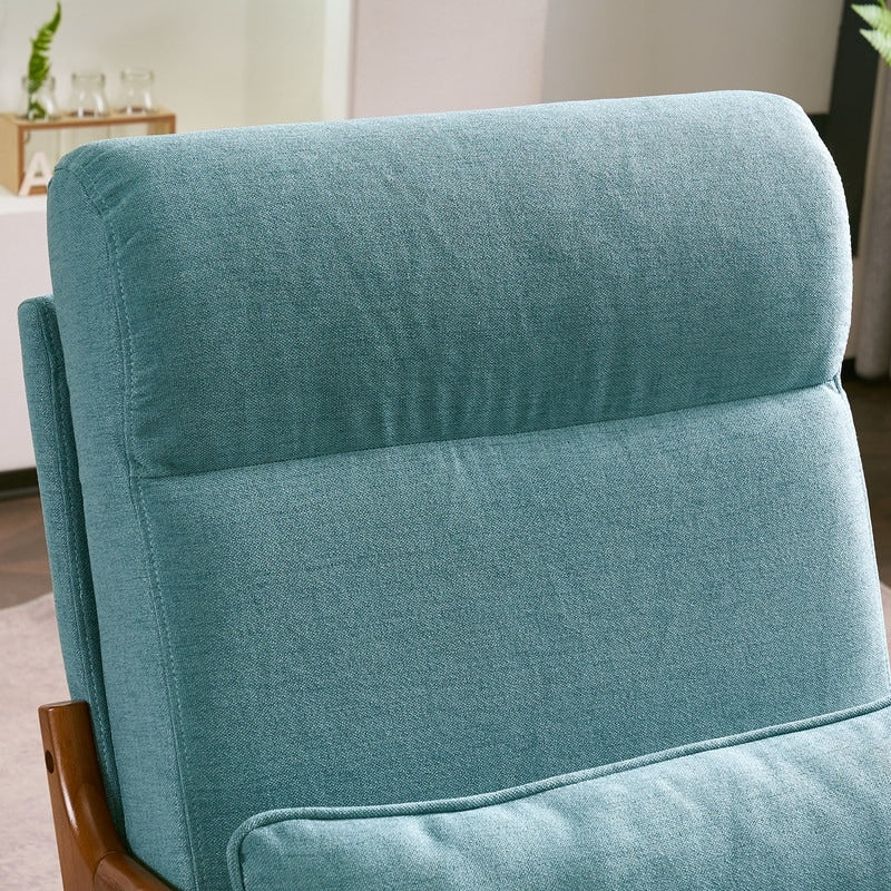 Fauteuil de loisirs à dossier haut et accoudoirs en bois massif, fauteuil d'appoint.