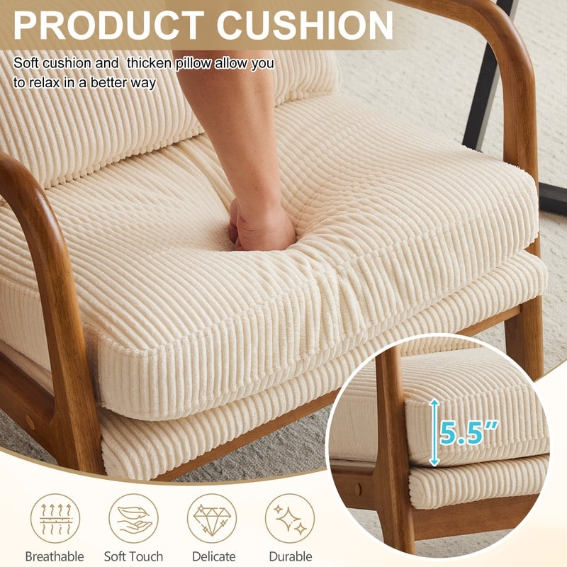 Fauteuil de loisirs à dossier haut et accoudoirs en bois massif, fauteuil d'appoint.