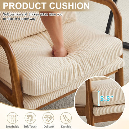 Fauteuil de loisirs à dossier haut et accoudoirs en bois massif, fauteuil d'appoint.
