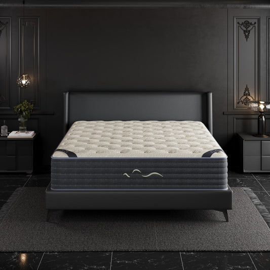 Matelas hybride double face SweDrea de 35,5 cm (14 po) de luxe – Fermeté moyenne/ferme avec les certifications CertiPUR-US, SGS et OEKO-TEX