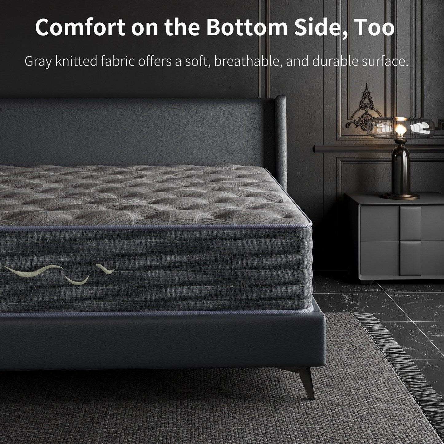 Matelas hybride double face SweDrea de 35,5 cm (14 po) de luxe – Fermeté moyenne/ferme avec les certifications CertiPUR-US, SGS et OEKO-TEX