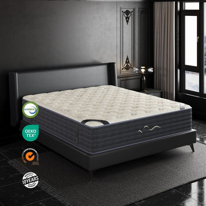 Matelas hybride double face SweDrea de 35,5 cm (14 po) de luxe – Fermeté moyenne/ferme avec les certifications CertiPUR-US, SGS et OEKO-TEX