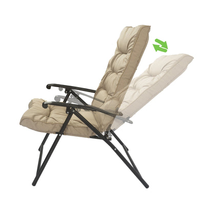 Kozyard Elsa Ensemble de meubles de jardin pliants rembourrés pour terrasse, 3 pièces