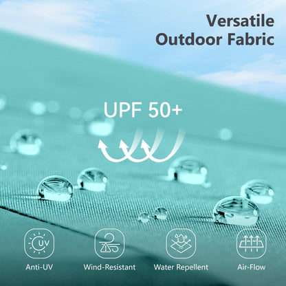 MAISON ARTS Parasol de jardin rectangulaire à manivelle de 4,5 mètres, double face, avec éclairage solaire à LED, pour terrasse, avec socle inclus.