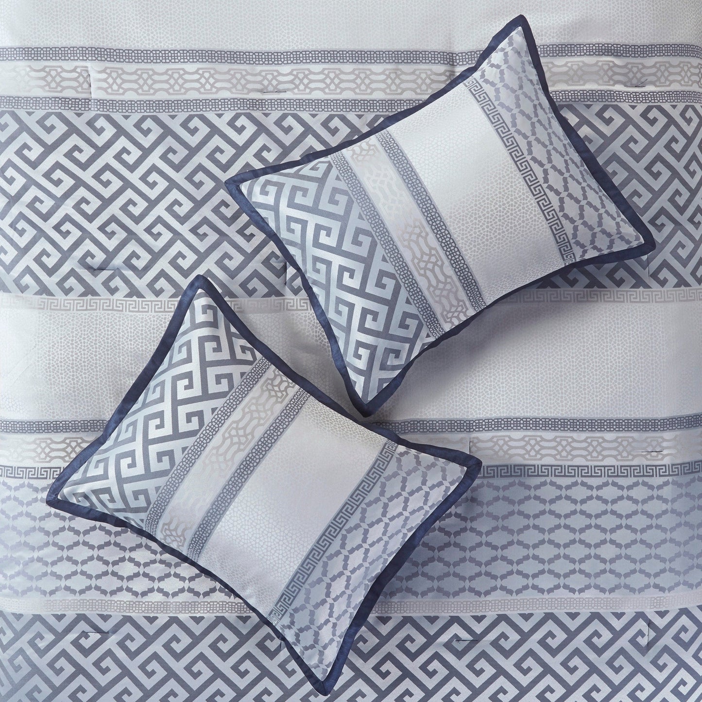 Ensemble de couette Christian à motifs géométriques en jacquard de Madison Park, 7 pièces