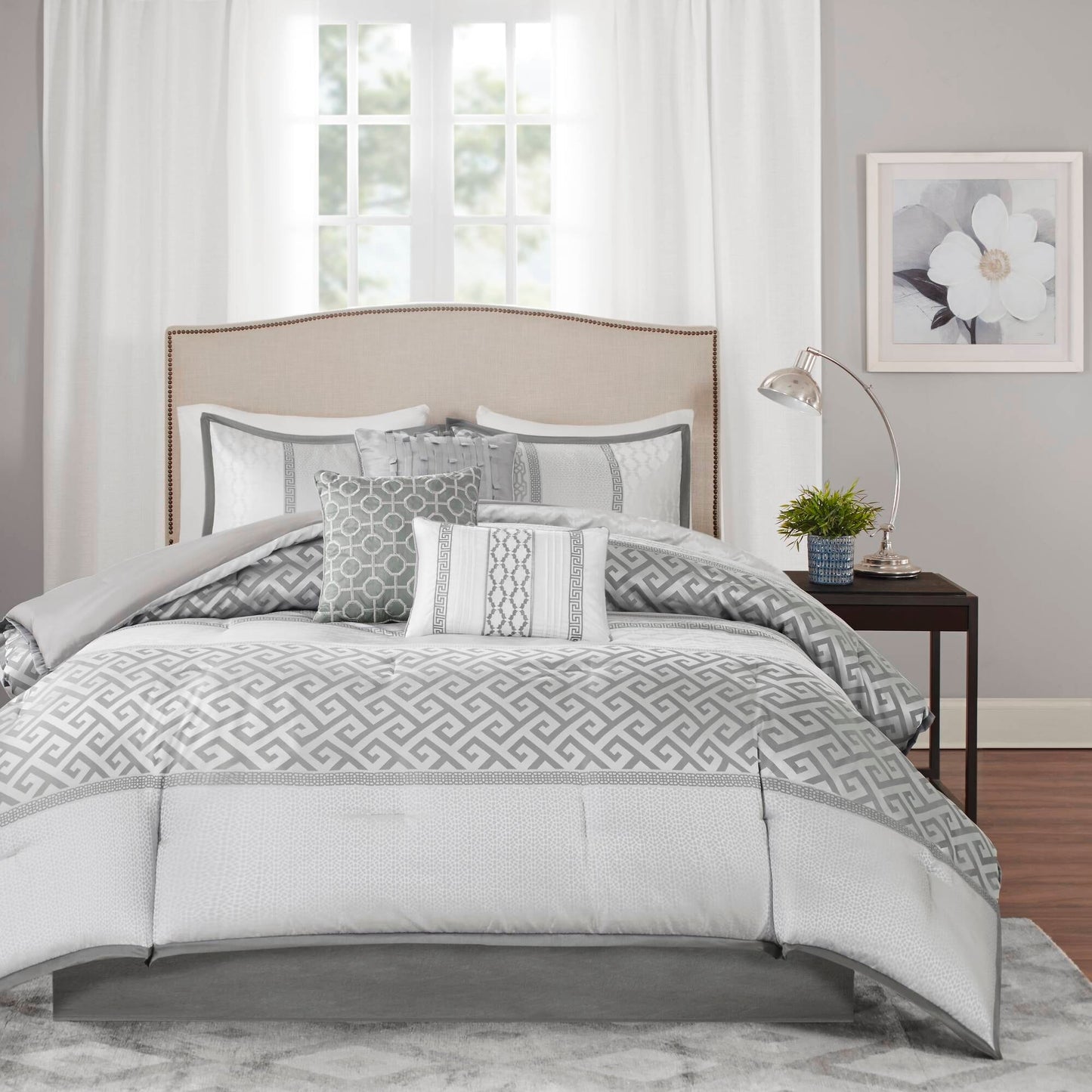 Ensemble de couette Christian à motifs géométriques en jacquard de Madison Park, 7 pièces