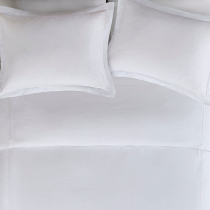 Ensemble de housse de couette brodée en satin de coton 100 % de la collection de luxe Madison Park Signature à 500 fils au pouce carré.
