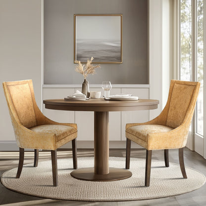 Madison Park Signature Ultra Fauteuils de salle à manger capitonnés avec pieds en bois (lot de 2) - N/A