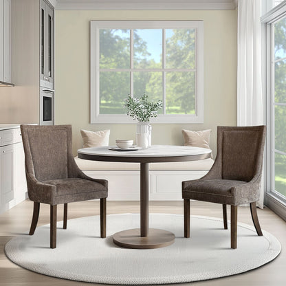 Madison Park Signature Ultra Fauteuils de salle à manger capitonnés avec pieds en bois (lot de 2) - N/A