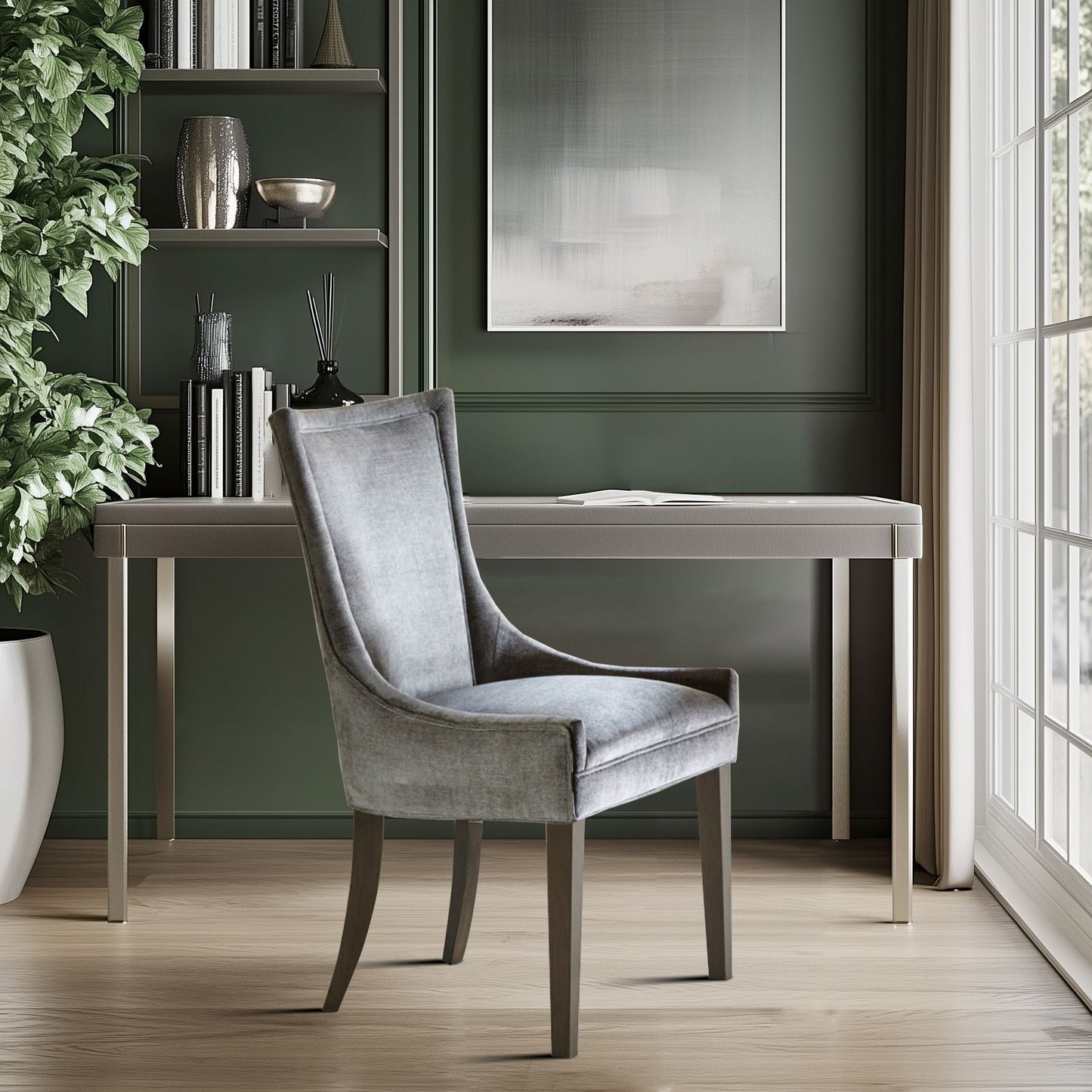 Madison Park Signature Ultra Fauteuils de salle à manger capitonnés avec pieds en bois (lot de 2) - N/A