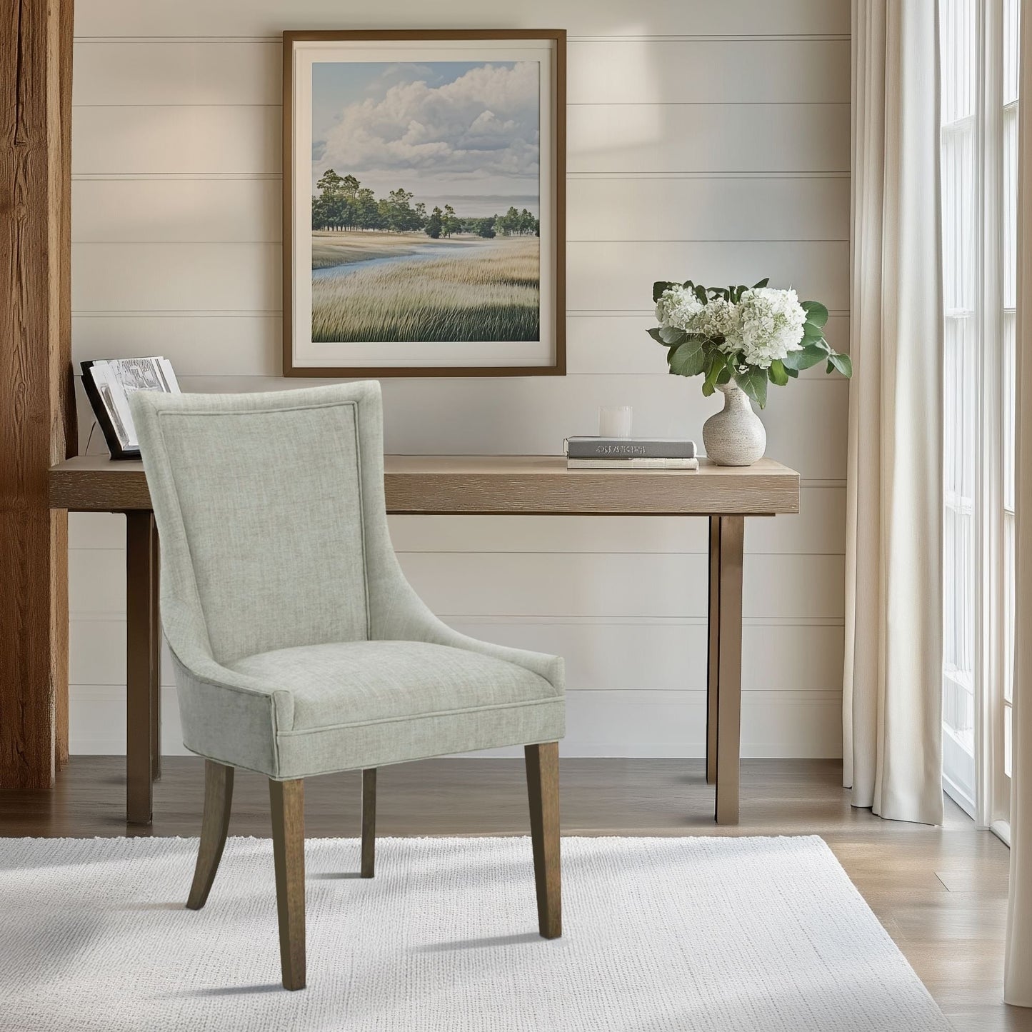 Madison Park Signature Ultra Fauteuils de salle à manger capitonnés avec pieds en bois (lot de 2) - N/A