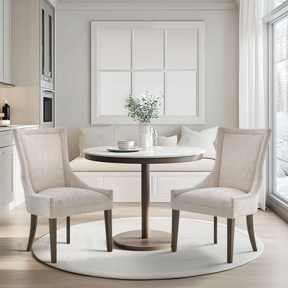 Madison Park Signature Ultra Fauteuils de salle à manger capitonnés avec pieds en bois (lot de 2) - N/A