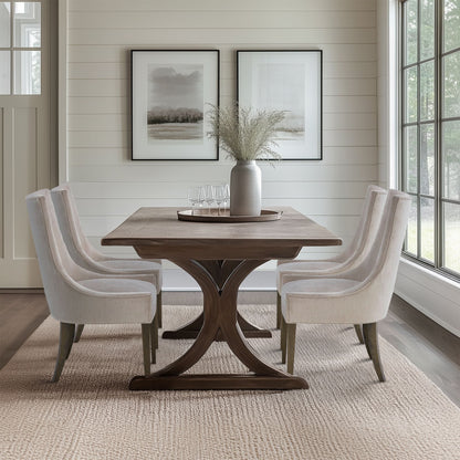 Madison Park Signature Ultra Fauteuils de salle à manger capitonnés avec pieds en bois (lot de 2) - N/A