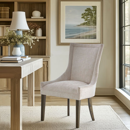 Madison Park Signature Ultra Fauteuils de salle à manger capitonnés avec pieds en bois (lot de 2) - N/A