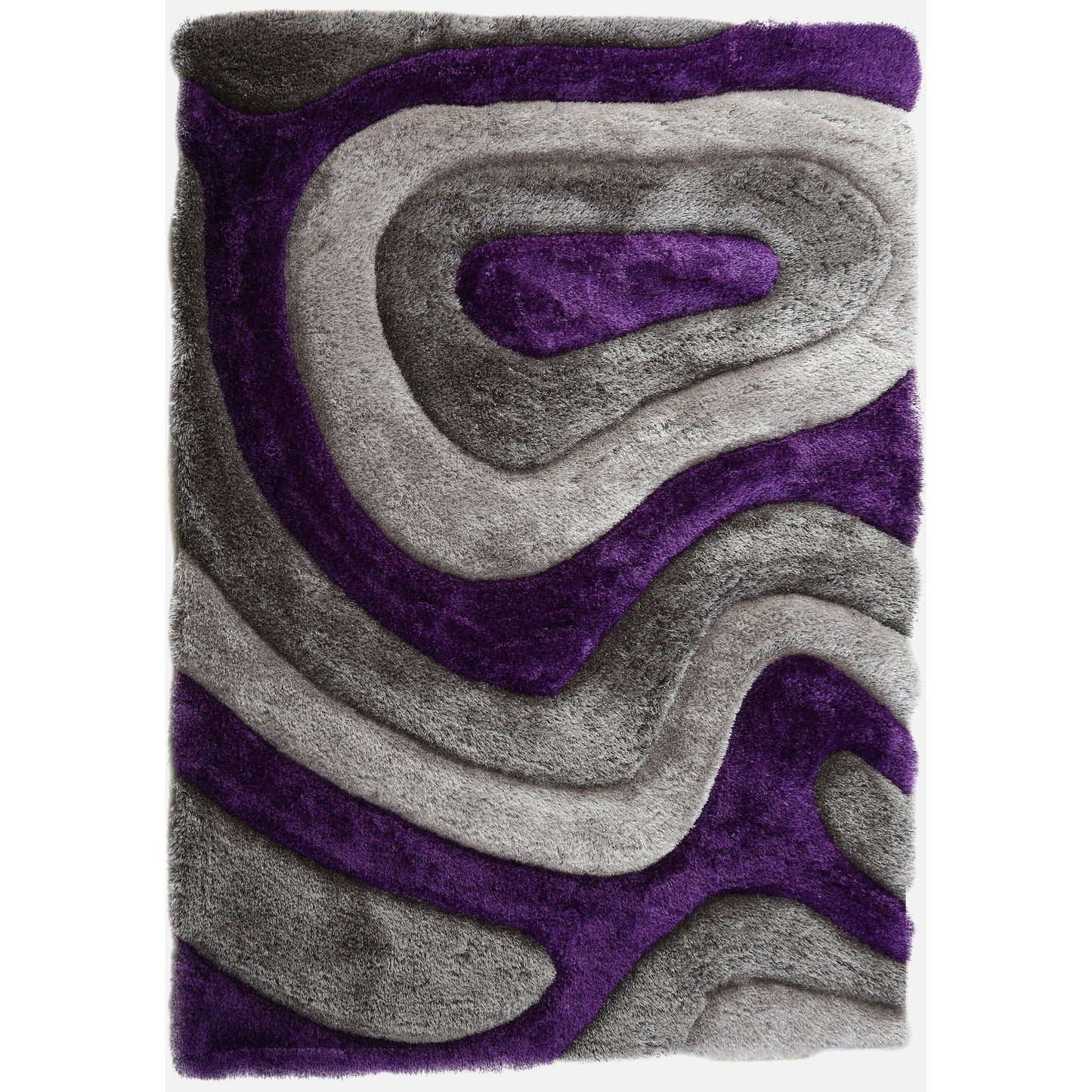 Tapis de sol abstrait à poils longs Mateos