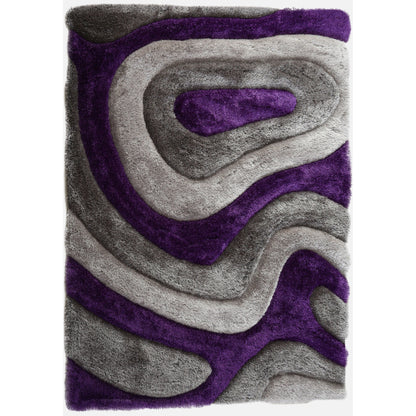 Tapis de sol abstrait à poils longs Mateos