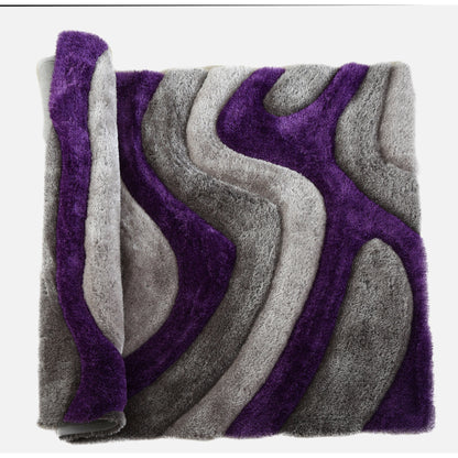 Tapis de sol abstrait à poils longs Mateos