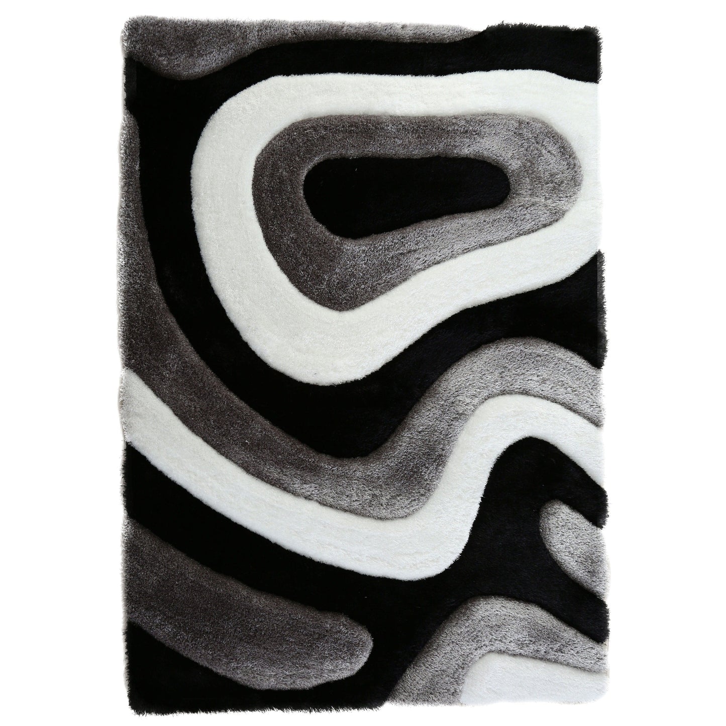 Tapis de sol abstrait à poils longs Mateos