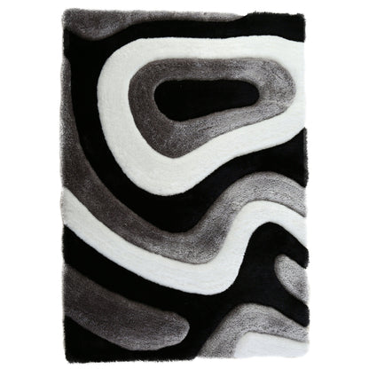 Tapis de sol abstrait à poils longs Mateos