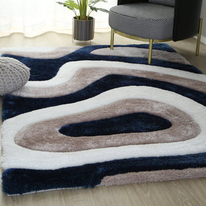 Tapis de sol abstrait à poils longs Mateos