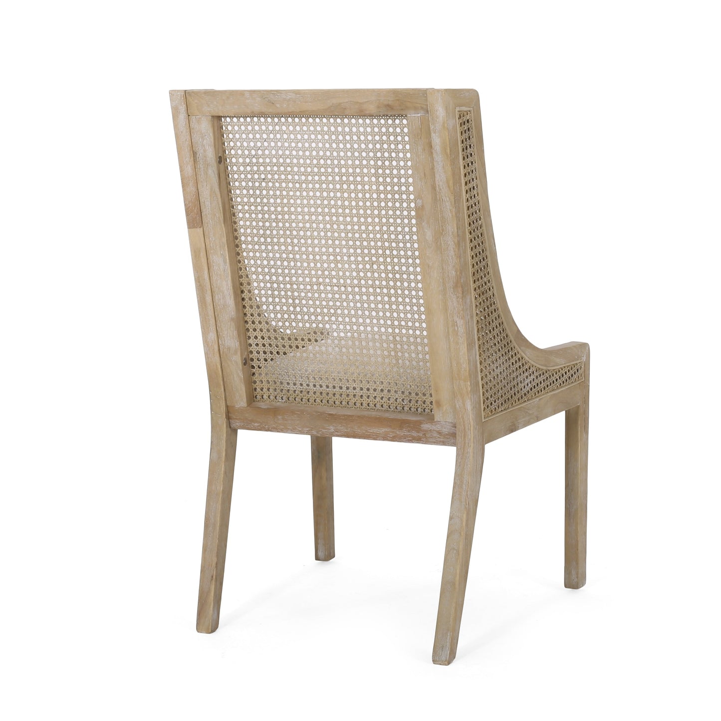 Chaises de salle à manger rembourrées en osier et bois Maurers (lot de 2) par Christopher Knight Home