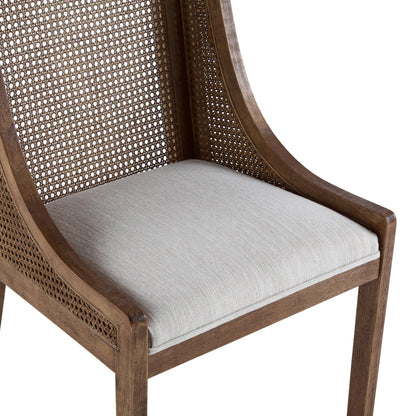 Chaises de salle à manger rembourrées en osier et bois Maurers (lot de 2) par Christopher Knight Home