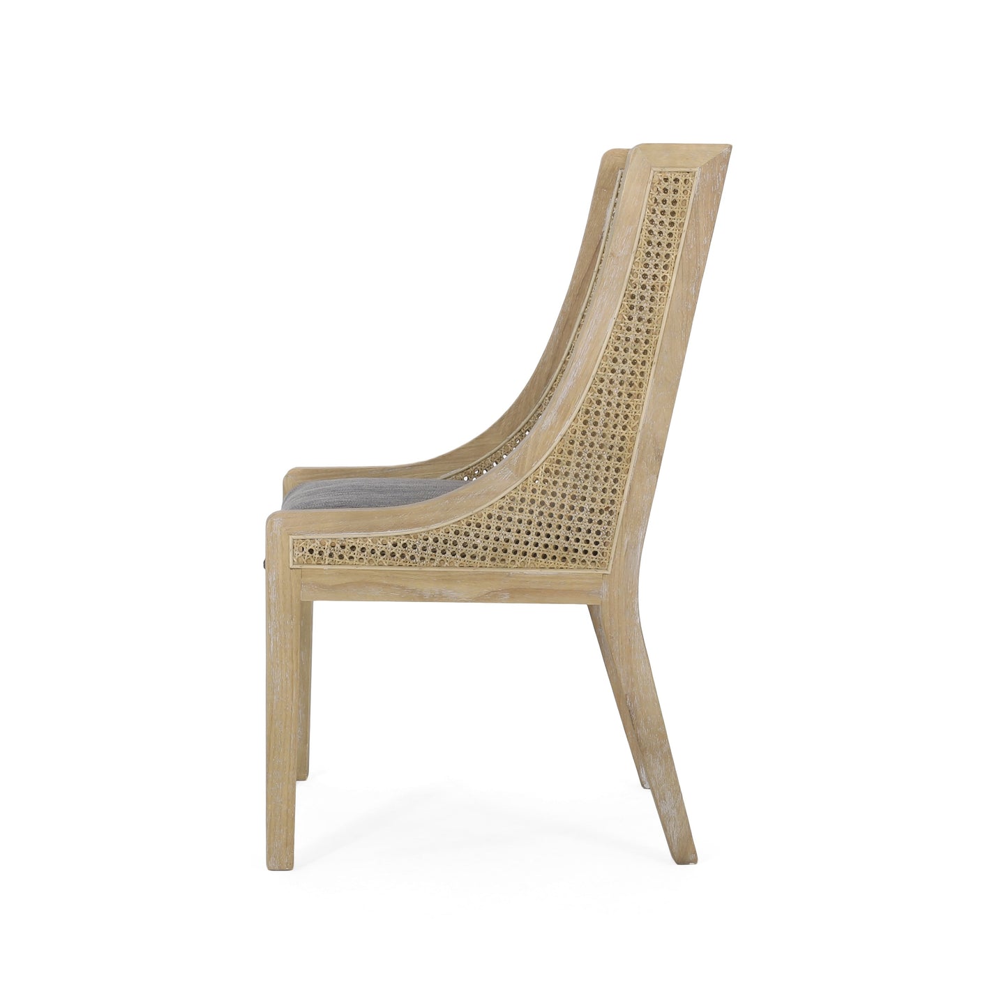 Chaises de salle à manger rembourrées en osier et bois Maurers (lot de 2) par Christopher Knight Home