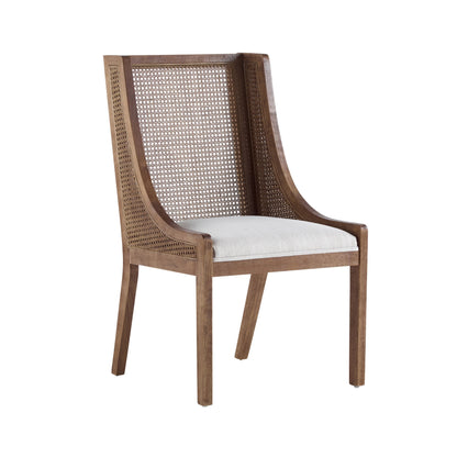 Chaises de salle à manger rembourrées en osier et bois Maurers (lot de 2) par Christopher Knight Home