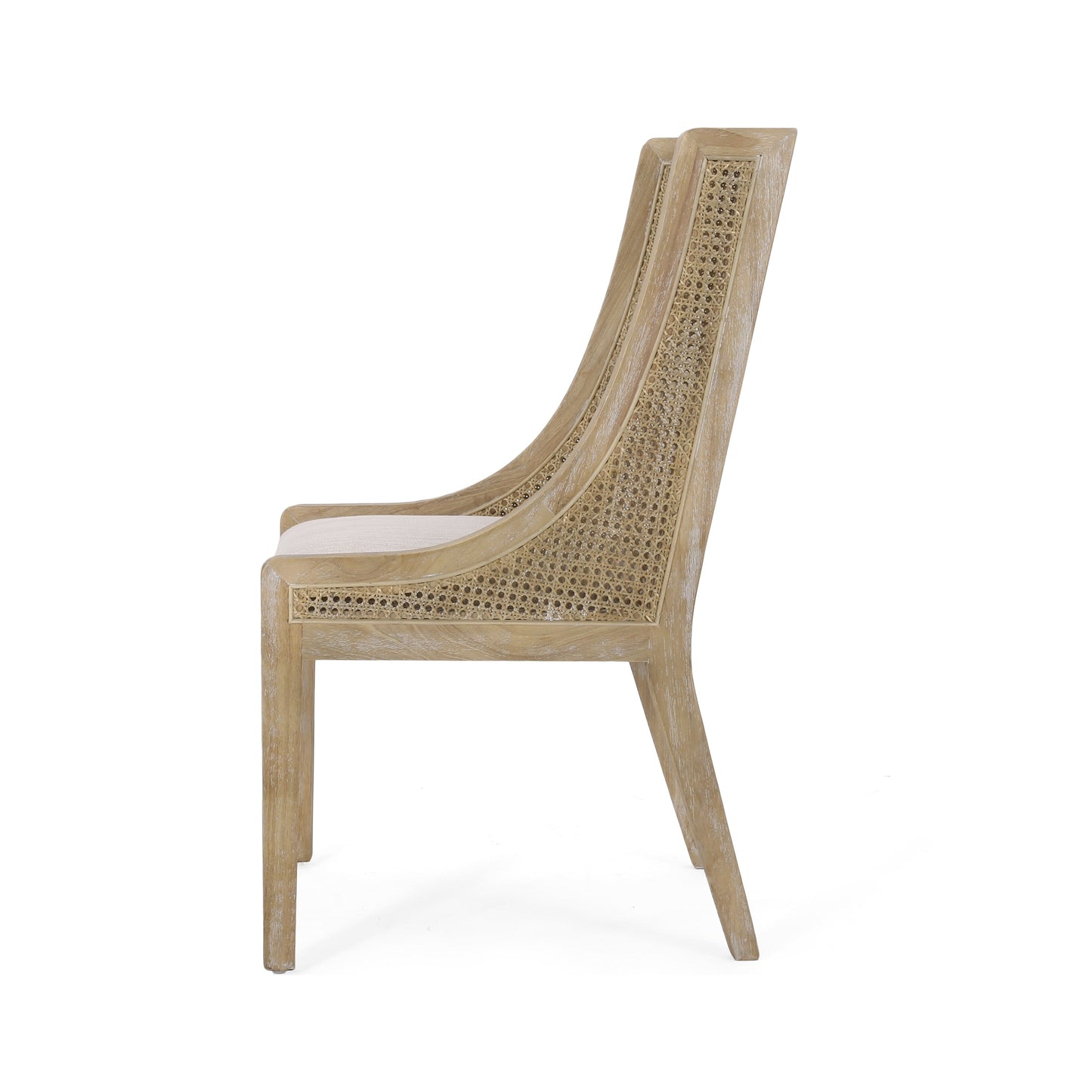 Chaises de salle à manger rembourrées en osier et bois Maurers (lot de 2) par Christopher Knight Home