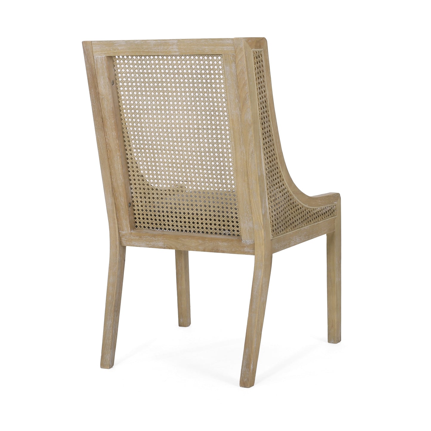 Chaises de salle à manger rembourrées en osier et bois Maurers (lot de 2) par Christopher Knight Home