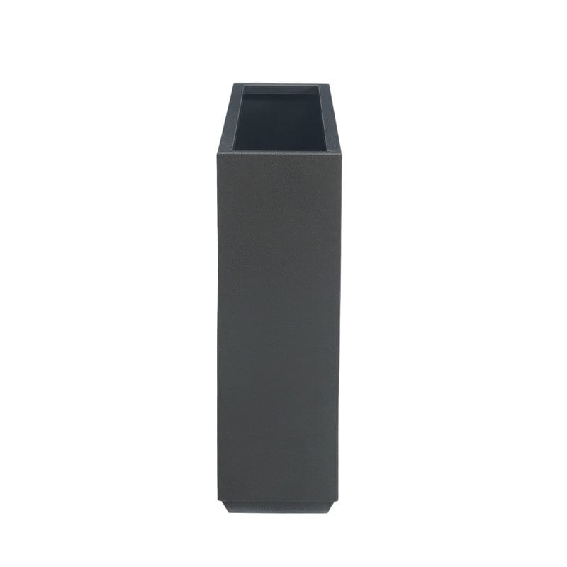 Grand bac à plantes métallique pour plantes d'extérieur, 96,5 cm de long x 25,4 cm de large x 76,2 cm de haut - Bac à plantes séparateur en métal - 96,5x76,2x25,4 cm