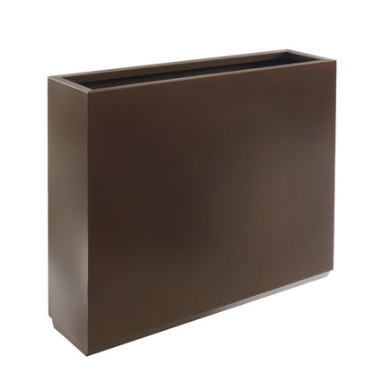 Grand bac à plantes métallique pour plantes d'extérieur, 96,5 cm de long x 25,4 cm de large x 76,2 cm de haut - Bac à plantes séparateur en métal - 96,5x76,2x25,4 cm