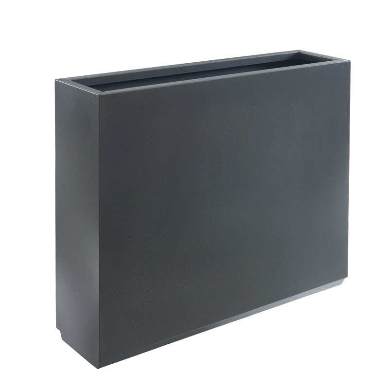 Grand bac à plantes métallique pour plantes d'extérieur, 96,5 cm de long x 25,4 cm de large x 76,2 cm de haut - Bac à plantes séparateur en métal - 96,5x76,2x25,4 cm